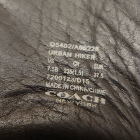 COACH Womens Boots Leather Black Wedge Platform Excellent Condition Size 8.5 - Picture 3 of 3